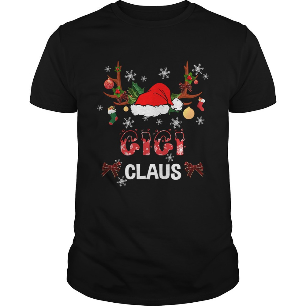 Merry Christmas Gigi Claus Hat Santa Tshirt